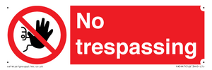 No trespassing